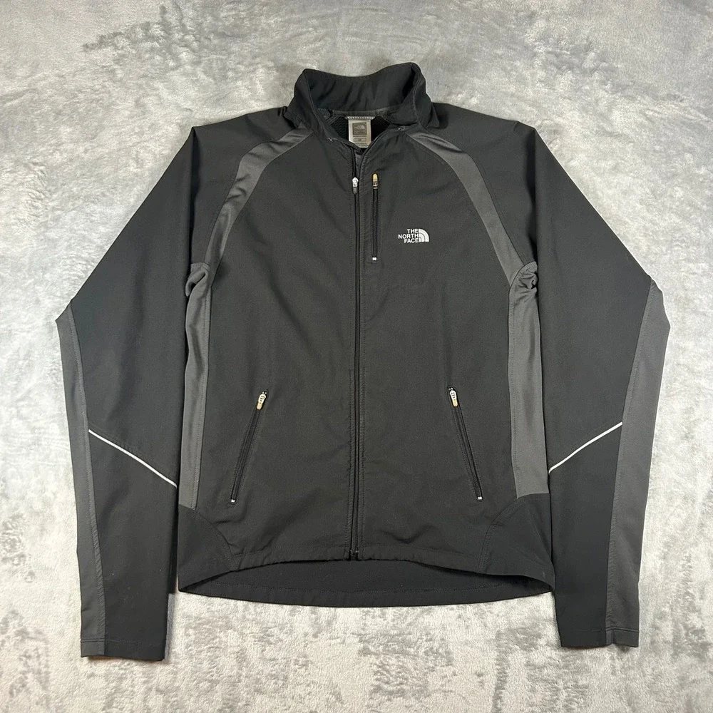 The North Face Flight Series Softshell Jacket Mens Small Black Full Zip Running